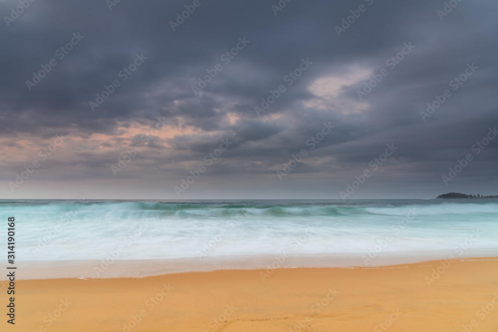 Rain Clouds and Early Morning Seascape