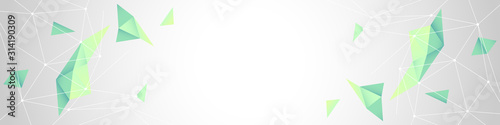 Geometric polygonal pattern connection vector background banner