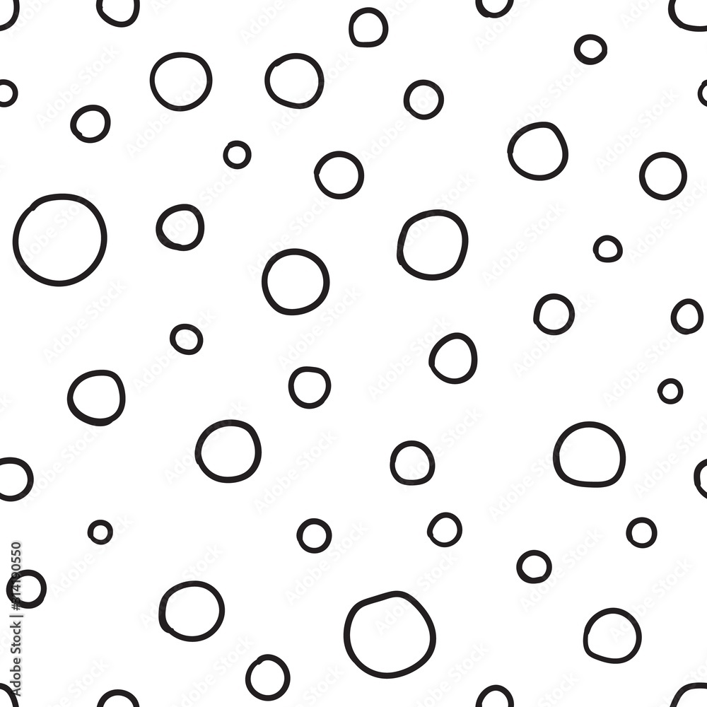 chaotic simple bubbles. hand drawn small rounds. seamless pattern chaotic simple bubbles. hand drawn small rounds. seamless pattern