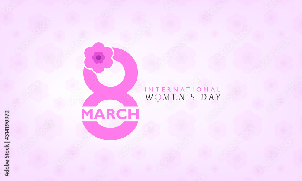 8 March. Happy women's day design background. Vector illustration 8 March. Happy women's day design background. Vector illustration