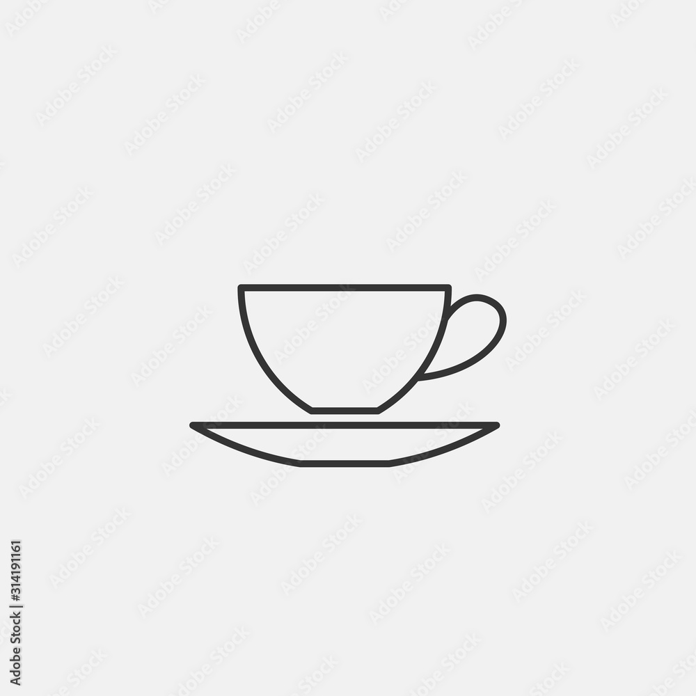 cup and plate icon vector illustration for website and graphic design cup and plate icon vector illustration for website and graphic design