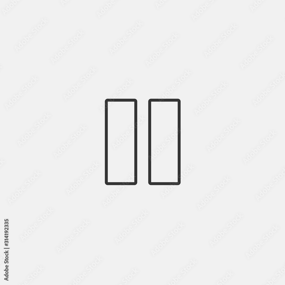pause vector icon vector illustration for website and graphic design pause vector icon vector illustration for website and graphic design