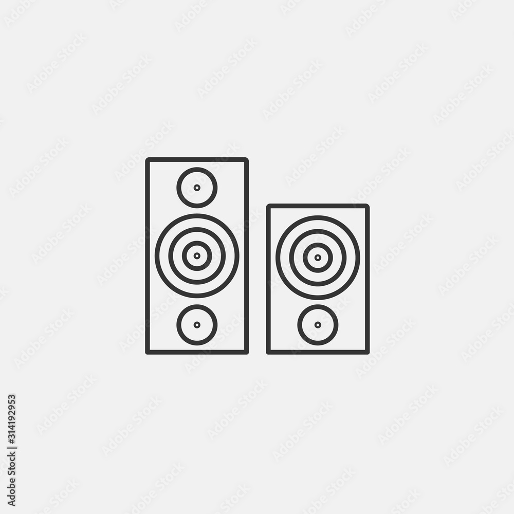 speakers icon vector illustration for website and graphic design