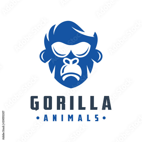 gorilla head logo design
