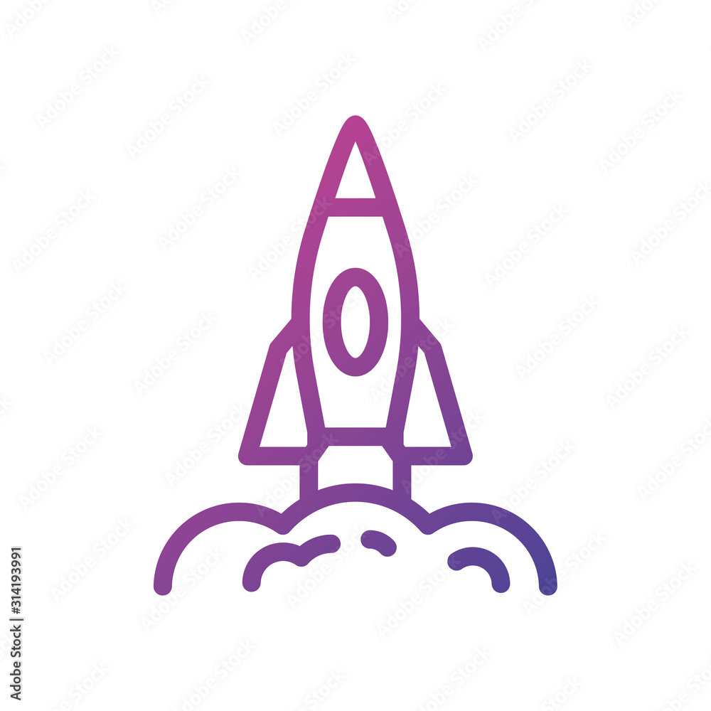Isolated rocket icon vector design Isolated rocket icon vector design