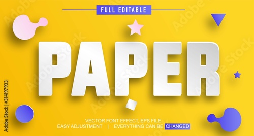 paper style shadow, editable text effect in adobe Illustrator, easy to customize to your needs with just one click, fonts not included
