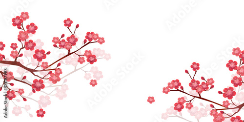 梅　花　春　背景
