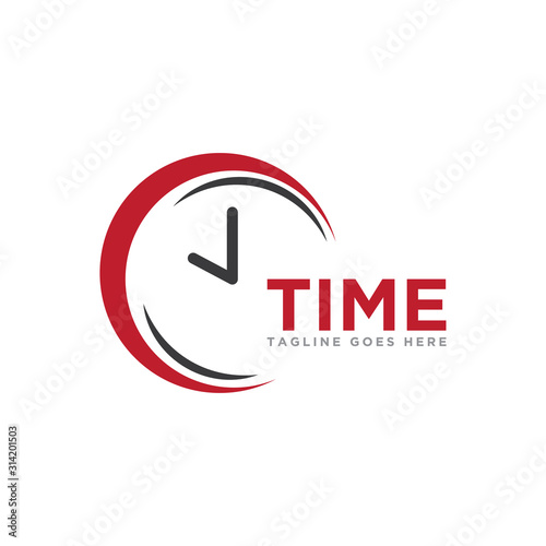Time logo icon vector. Time logo template. Simple design and trend style design.