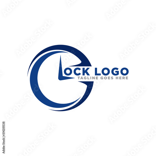 Time logo icon vector. Time logo template. Simple design and trend style design.