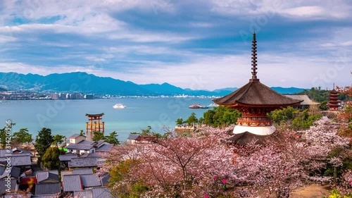 Miyajima, hiroshima, Japan view of the Seto Inland Sea