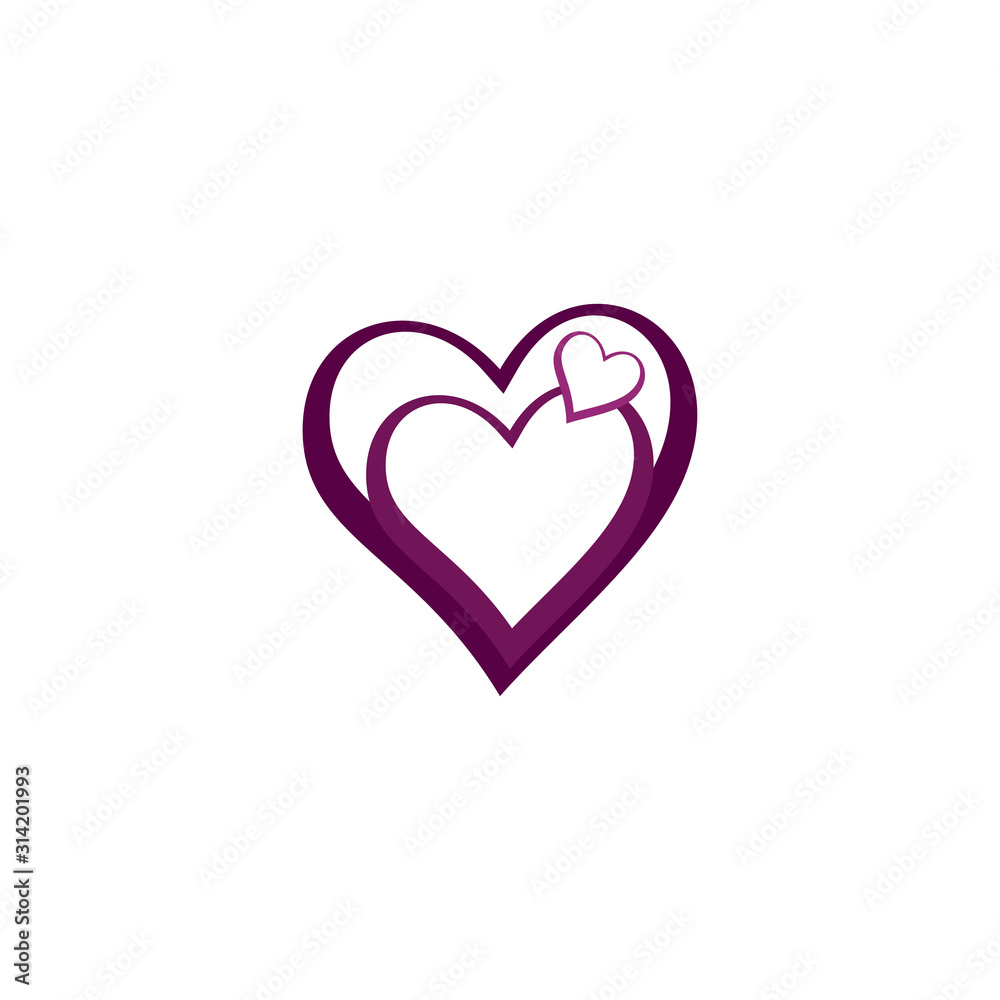 Love logo icon vector. Love people logo template. Modern design and trend design style.