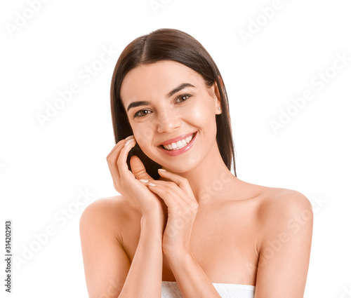 Beautiful young woman with ...