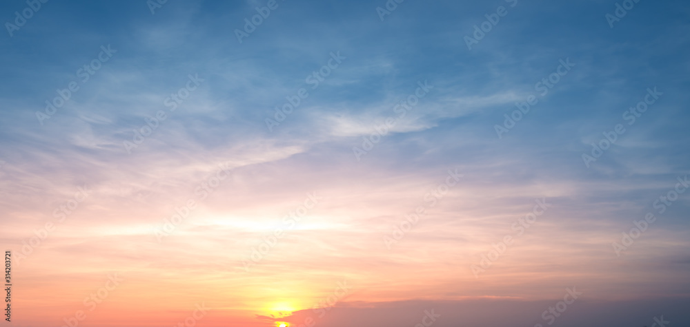 sunset in the sky background