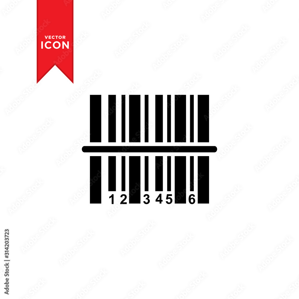 Barcode icon vector. Barcode simple design icon. Barcode icon vector. Barcode simple design icon.