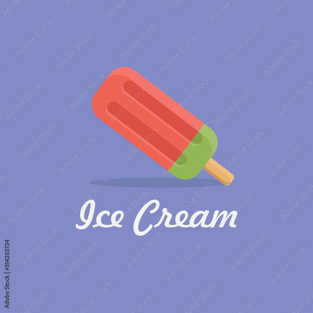 vector illustration ice cream flat design icon vector illustration ice cream flat design icon