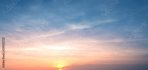 sunset in the sky background