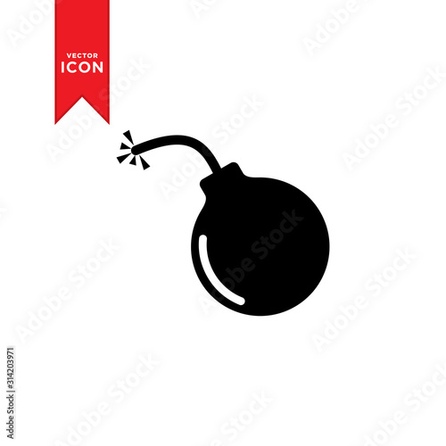 Bomb icon vector. Simple design bomb icon illustration.