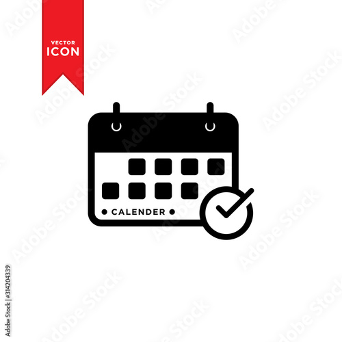 Calender icon vector. Simple design calender icon.