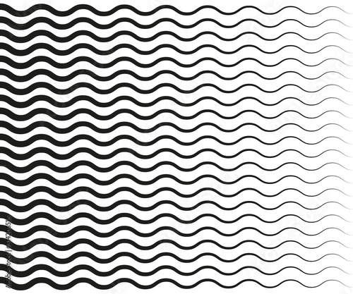 Wavy horizontal lines. Vector illustration, flat design.
