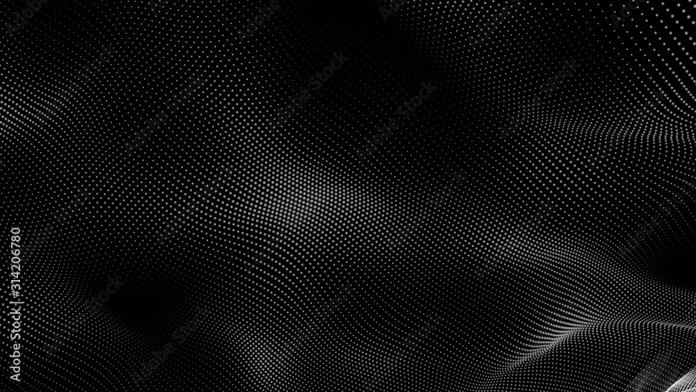 Dot white black wave technology texture background. Abstract big data digital concept. 3d rendering. Dot white black wave technology texture background. Abstract big data digital concept. 3d rendering.