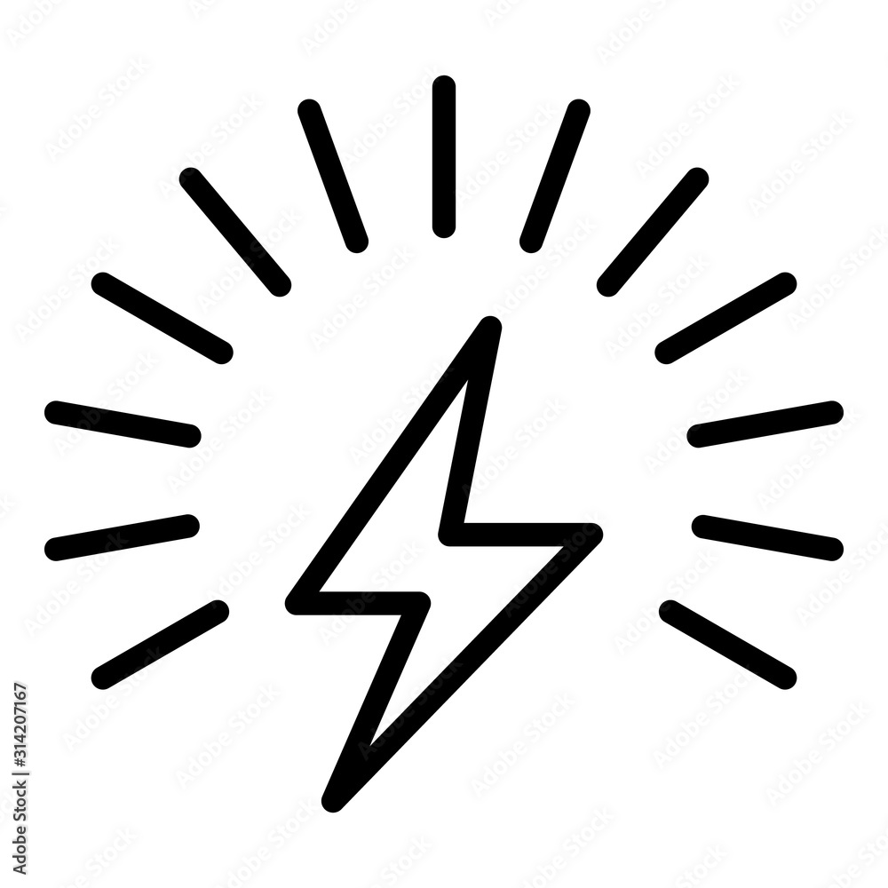 Energy bolt icon. Outline energy bolt vector icon for web design isolated on white background Energy bolt icon. Outline energy bolt vector icon for web design isolated on white background