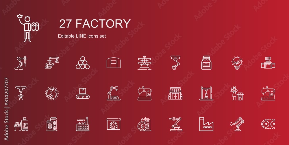 factory icons set factory icons set