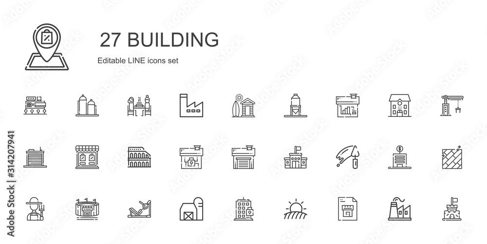 building icons set