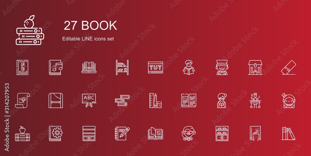 book icons set book icons set