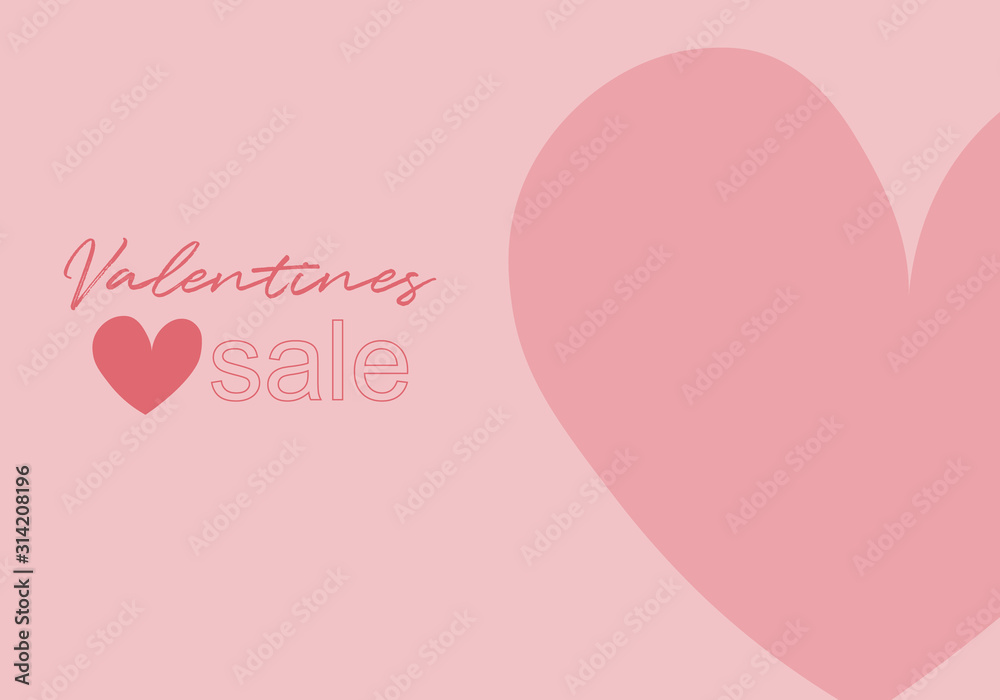 Happy valentines day card with hearts. Promotion sale. Banner sale. Marketing online Happy valentines day card with hearts. Promotion sale. Banner sale. Marketing online
