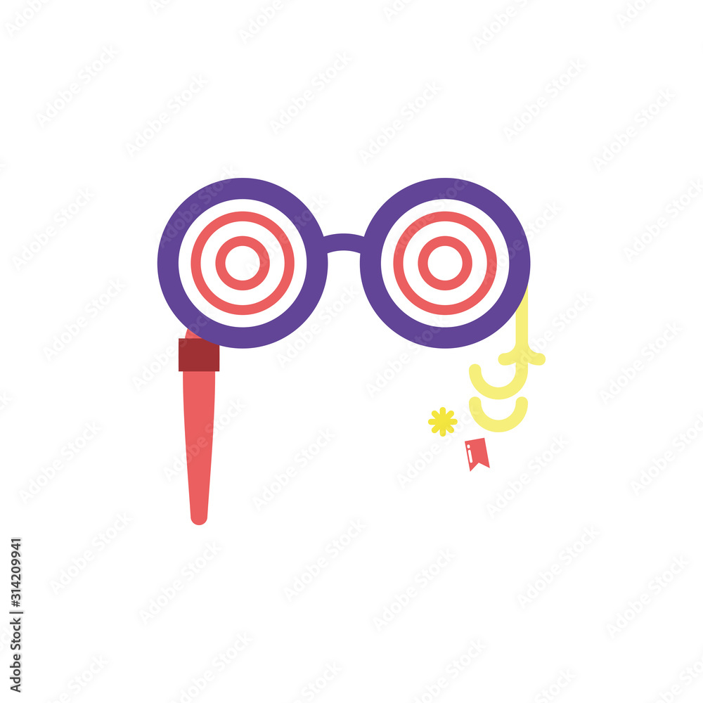 Isolated party glasses mask vector design Isolated party glasses mask vector design