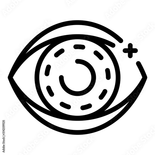 Eye medical care icon. Outline eye medical care vector icon for web design isolated on white background