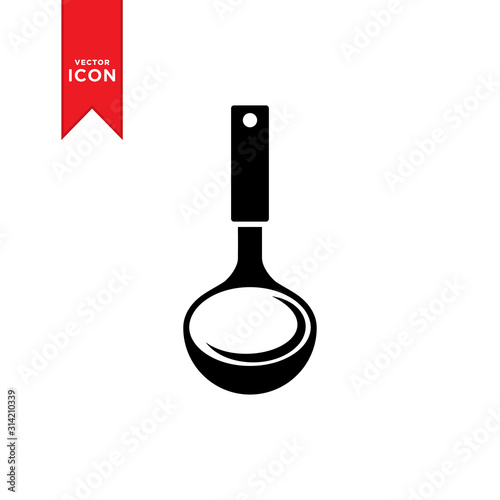 Ladle icon vector. Kitchen ladle soup icon design.