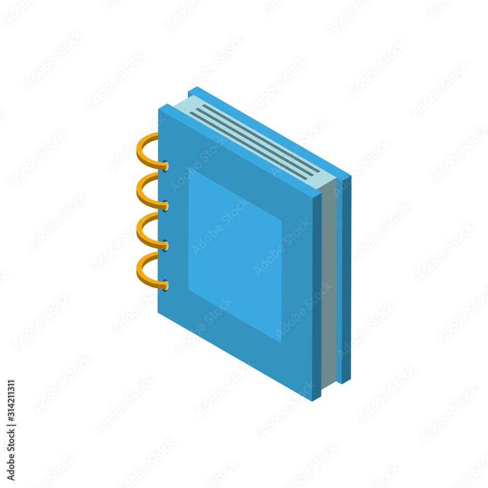Isolated school notebook vector design Isolated school notebook vector design