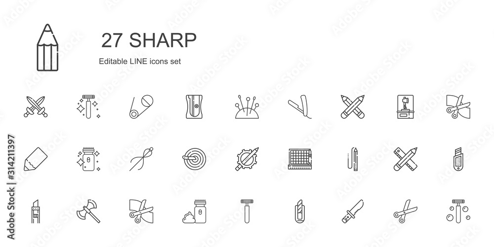 sharp icons set