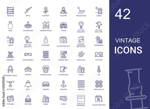 vintage icons set