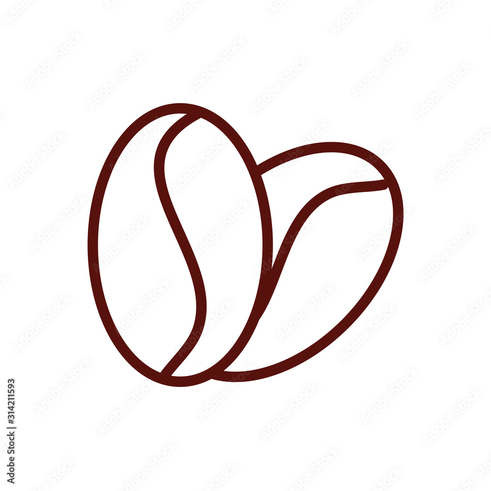 Isolated coffee beans vector design Isolated coffee beans vector design