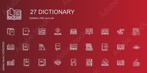 dictionary icons set