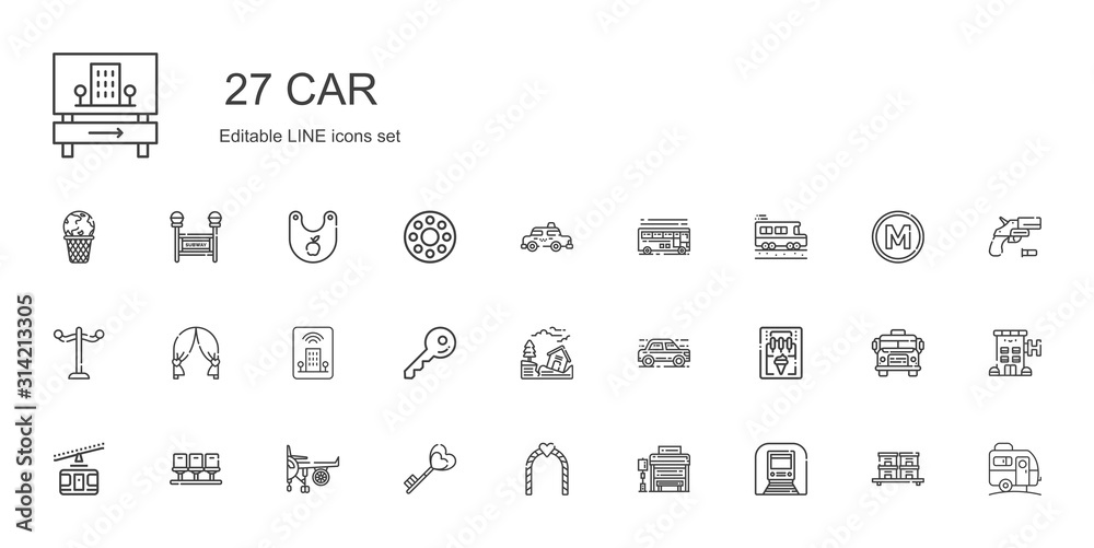 car icons set