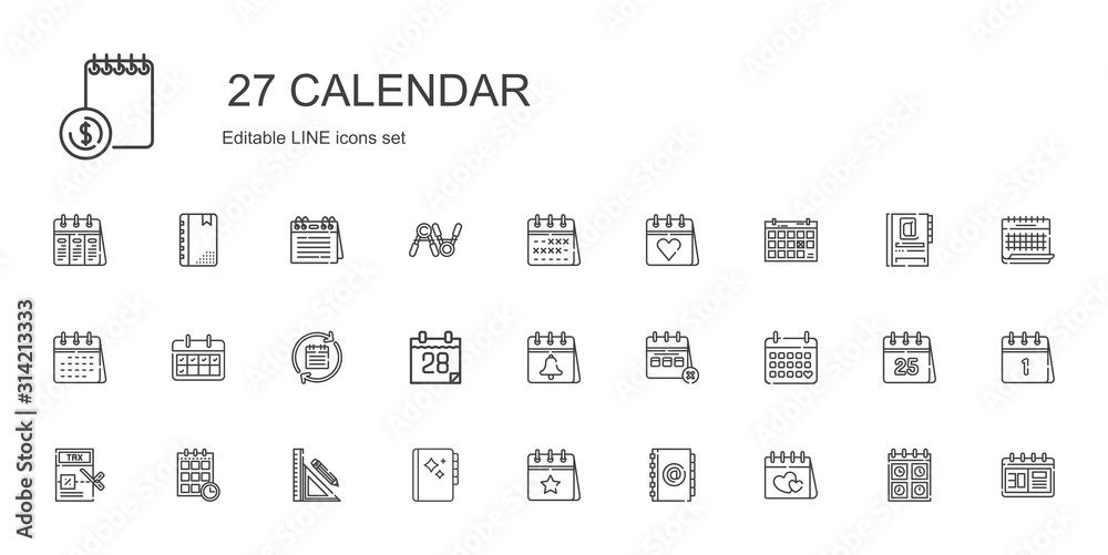 calendar icons set calendar icons set