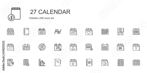 calendar icons set