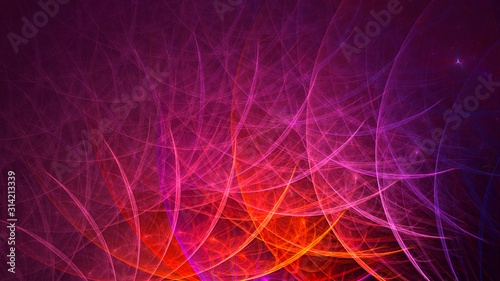 Fractal 3D rendering abstract and shiny background