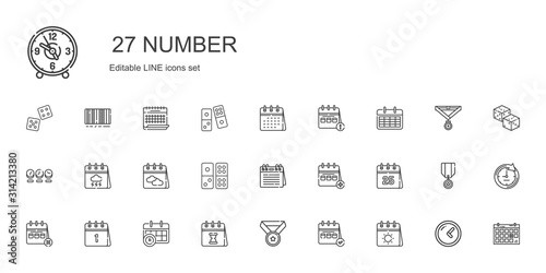 number icons set