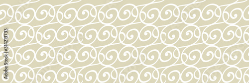 White abstract seamless pattern on olive green background