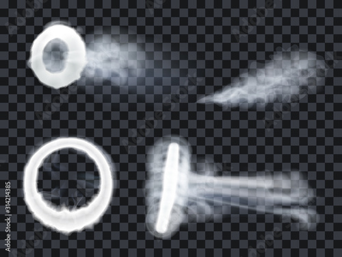 Vape steam ring smoke exhale puff set
