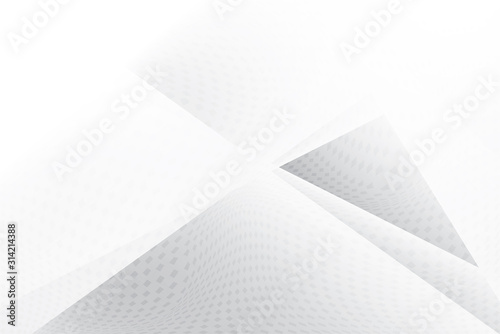 Abstract geometric white and gray color background. Vector, illustration.	