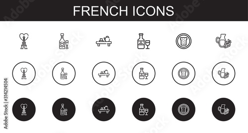 french icons set