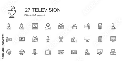 television icons set
