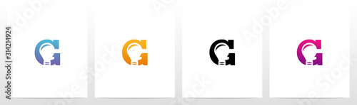 Lightbulb On Letter Logo Design G