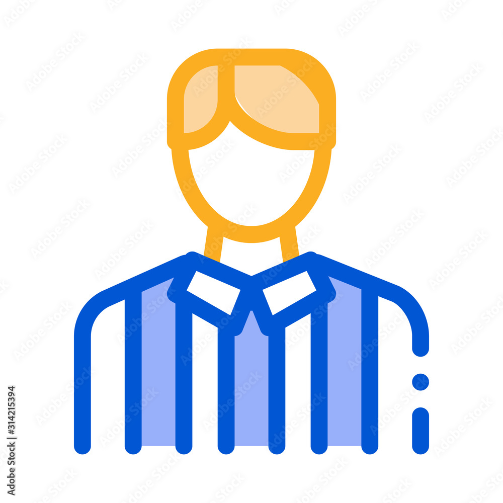 Football Arbitrator Icon Vector. Outline Football Arbitrator Sign. Isolated Contour Symbol Illustration
