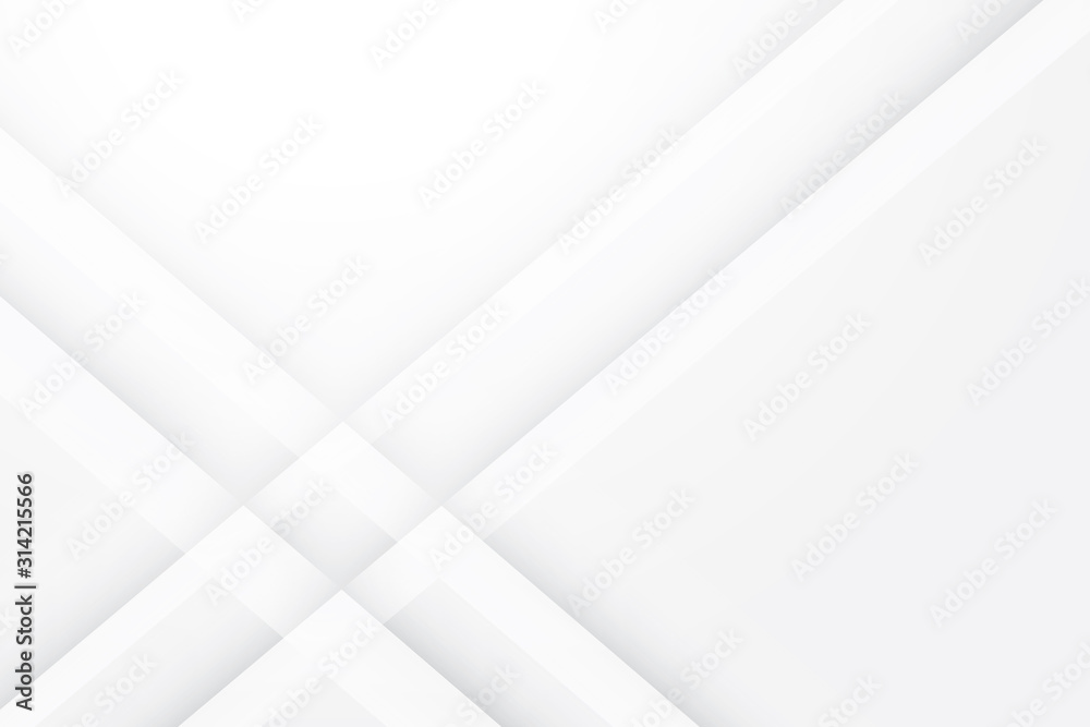 Abstract geometric white and gray color background. Vector, illustration.	